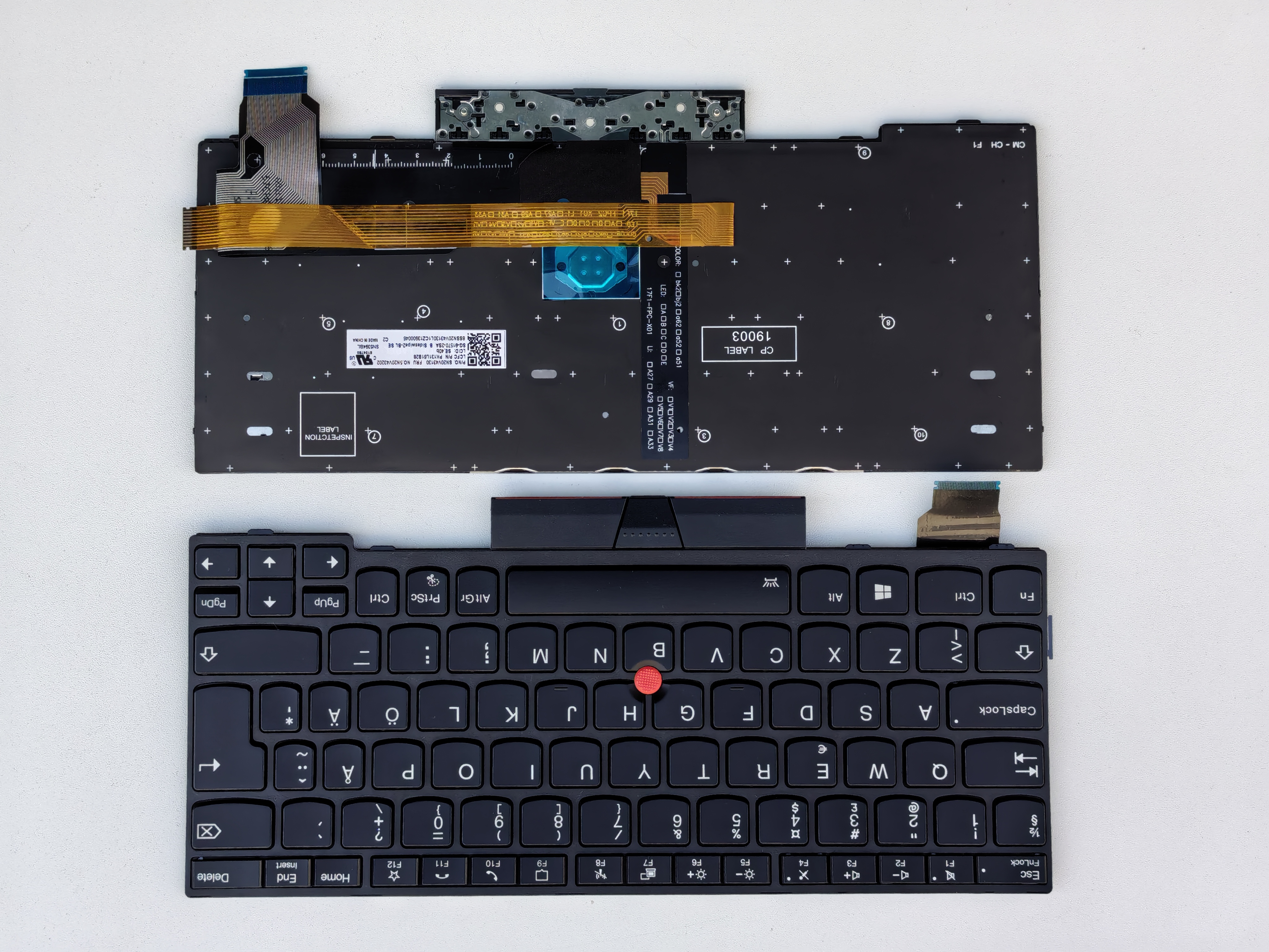 Picture of New Replacement Laptop Keyboard For IBM X13 generation/X13 GEN1/L13/L13 GEN1 BLACK FRAME BLACK With Point Backlit (OEM) Other Language Layout